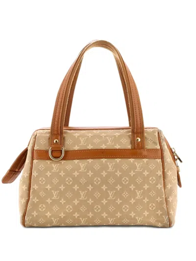 Pre-owned Louis Vuitton Josephine Handbag Mini Lin Pm Shoulder Bag In Neutral