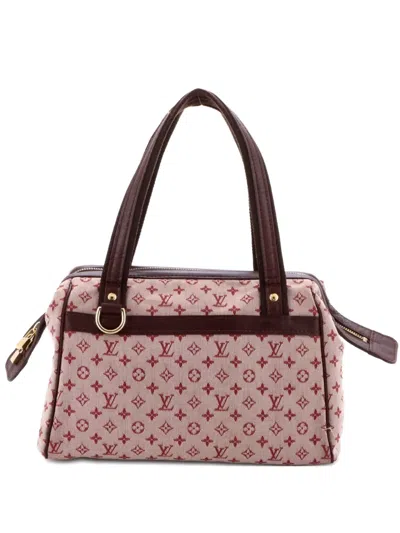Pre-owned Louis Vuitton Josephine Handbag Mini Lin Pm Shoulder Bag In Red