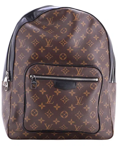 Pre-owned Louis Vuitton Josh Backpack Macassar Monogram Canvas (authentic Pre-loved)