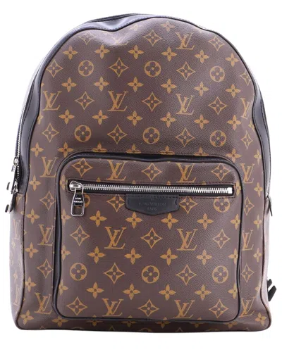 Pre-owned Louis Vuitton Josh Backpack Macassar Monogram Canvas (authentic Pre-loved)