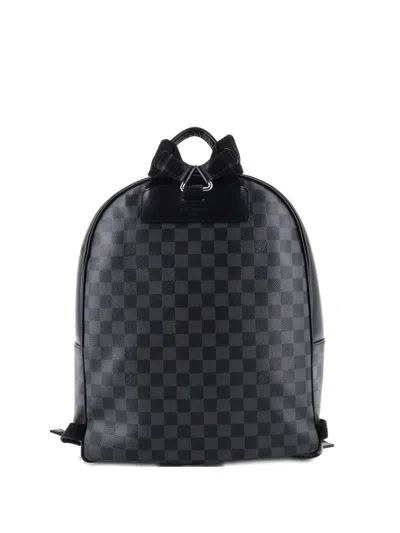 Pre-owned Louis Vuitton Josh Damier Graphite Backpack In Black