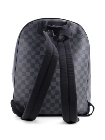 Pre-owned Louis Vuitton Josh Damier Graphite Backpack In Black