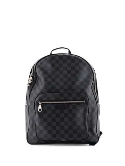 Pre-owned Louis Vuitton Josh Damier Graphite Backpack In Black