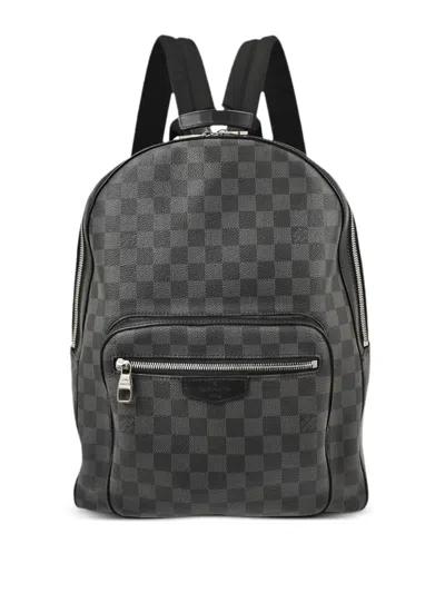 Pre-owned Louis Vuitton Josh Damier Graphite Backpack In Grey