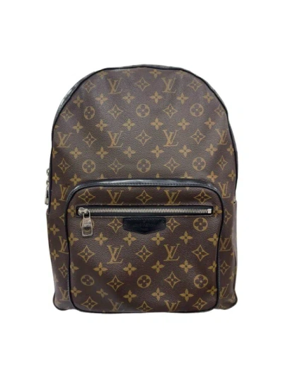 Pre-owned Louis Vuitton Josh Gm Monogram Macassar Backpack In Grey