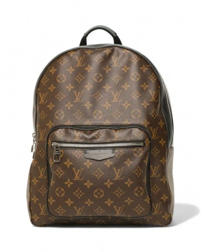 Pre-owned Louis Vuitton Josh Gm Monogram Macassar Backpack In Grey