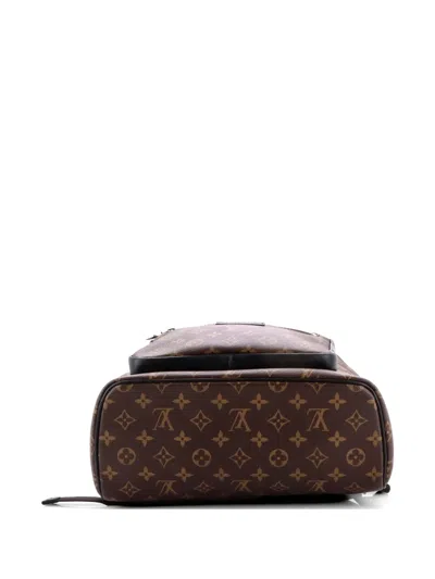 Pre-owned Louis Vuitton Josh Macassar Monogram Canvas Backpack In Black