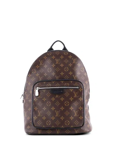 Pre-owned Louis Vuitton Josh Macassar Monogram Canvas Backpack In Brown