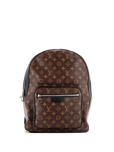 Pre-owned Louis Vuitton Josh Macassar Monogram Canvas Backpack In Brown