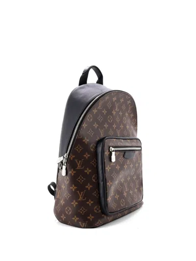 Pre-owned Louis Vuitton Josh Macassar Monogram Canvas Backpack In Brown