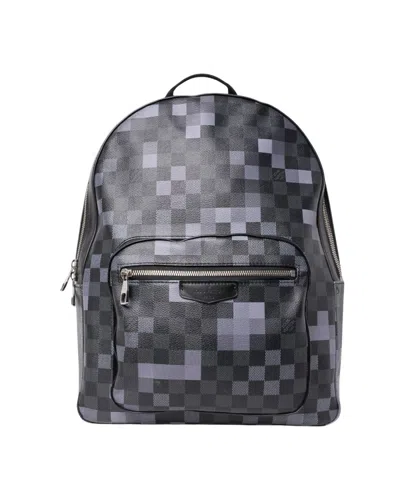 louis vuitton backpack josh damier black Graphite Canvas Gray Men Unis  SONOBE KE 3 interior slip pockets Pre-owned Louis Vuitton Josh Mm