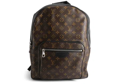 Pre-owned Louis Vuitton Josh Monogram Macassar Brown Backpack