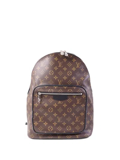 Pre-owned Louis Vuitton Josh Monogram-canvas Backpack In Brown