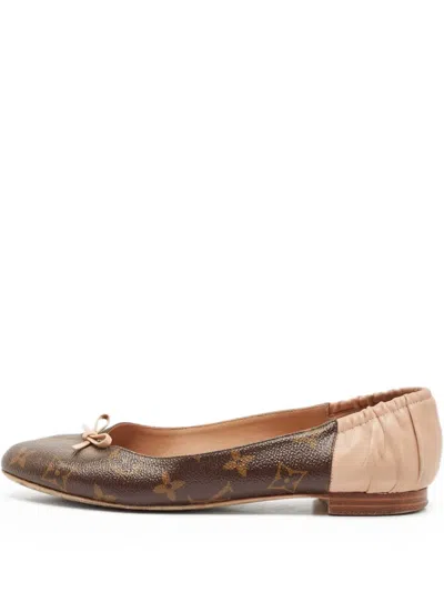 Pre-owned Louis Vuitton Joy Bow-detail Ballet Flats