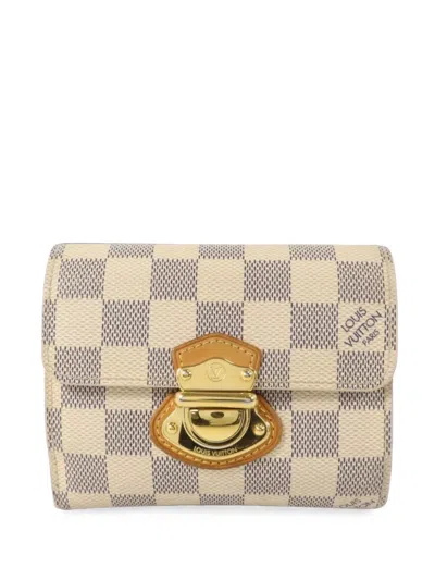Pre-owned Louis Vuitton Joy Damier Azur Wallet In Neutrals