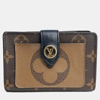 Pre-owned Louis Vuitton Juliet Brown Coated Canvas Wallet