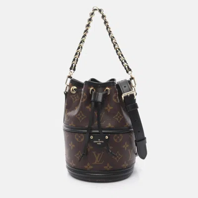 Pre-owned Louis Vuitton Kanoe Brown/black Coated Canvas Leather Handbag