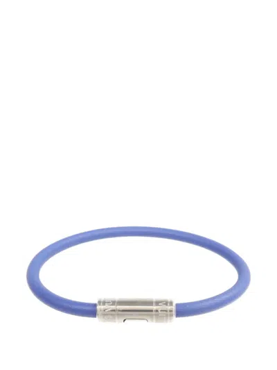 Pre-owned Louis Vuitton Keep I Leather Bracelet In Blue