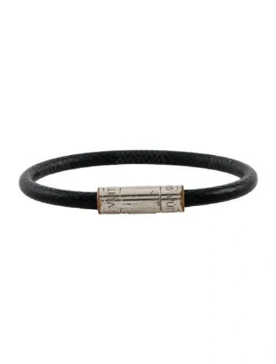 Pre-owned Louis Vuitton Keep It Bracelet, 6.25" In Black