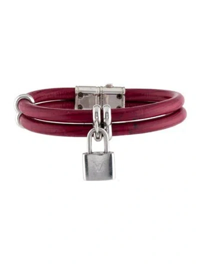 Pre-owned Louis Vuitton Keep It Twice Lock Charm Bracelet, 6" In Multicolor