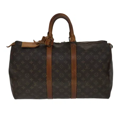 Pre-owned Louis Vuitton Keepall 45 Brown Canvas Travel Bag ()