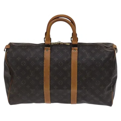 Pre-owned Louis Vuitton Keepall 45 Brown Canvas Travel Bag ()