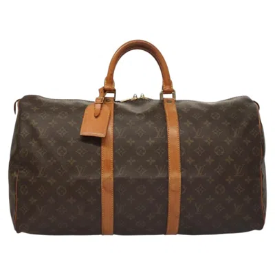 Pre-owned Louis Vuitton Keepall 45 Brown Canvas Travel Bag ()