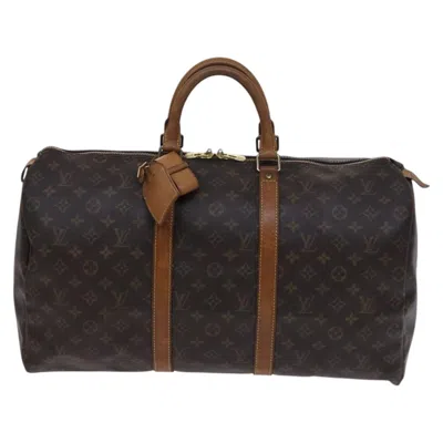 Pre-owned Louis Vuitton Keepall 50 Brown Canvas Travel Bag ()