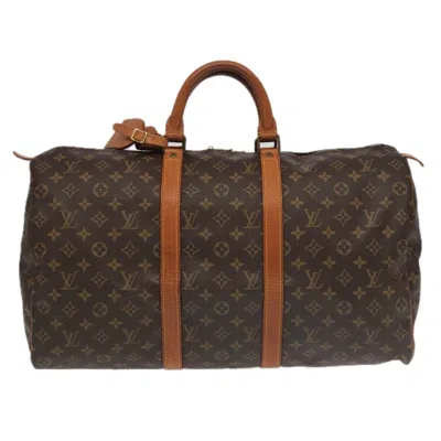 Pre-owned Louis Vuitton Keepall 50 Brown Canvas Travel Bag ()