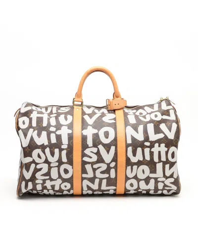 Pre-owned Louis Vuitton Keepall 50 Graffiti Weekend Bag