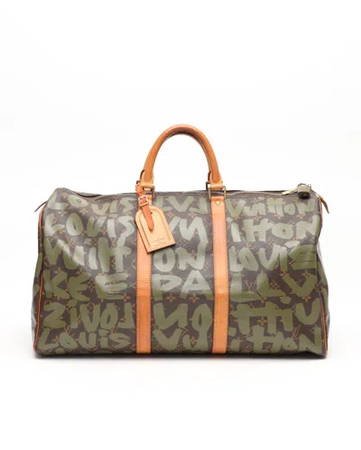 Pre-owned Louis Vuitton Keepall 50 Graffiti Weekend Bag