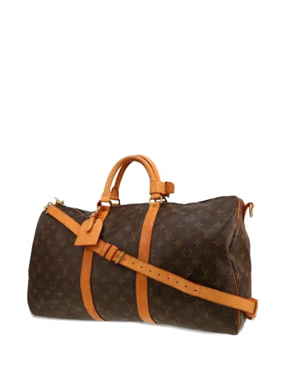 Pre-owned Louis Vuitton Keepall 50 Monogram Canvas Holdall In Brown