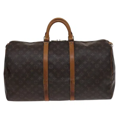 Pre-owned Louis Vuitton Keepall 55 Brown Canvas Travel Bag ()