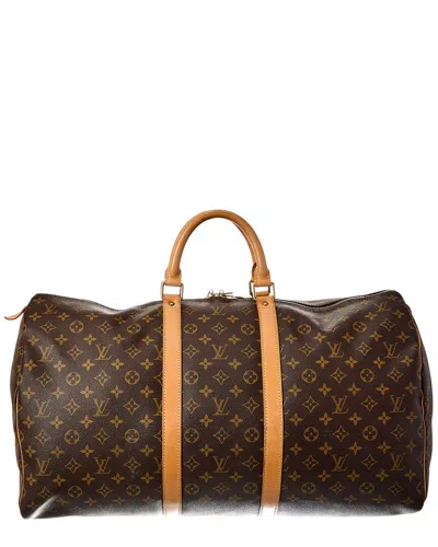 Pre-owned Louis Vuitton Keepall 55 Canvas Travel Bag
