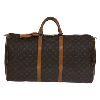 Pre-owned Louis Vuitton Keepall 60 Brown Canvas Travel Bag ()