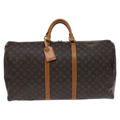 Pre-owned Louis Vuitton Keepall 60 Brown Canvas Travel Bag ()