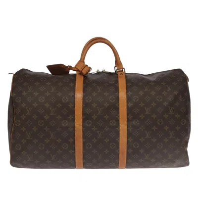 Pre-owned Louis Vuitton Keepall 60 Brown Canvas Travel Bag ()
