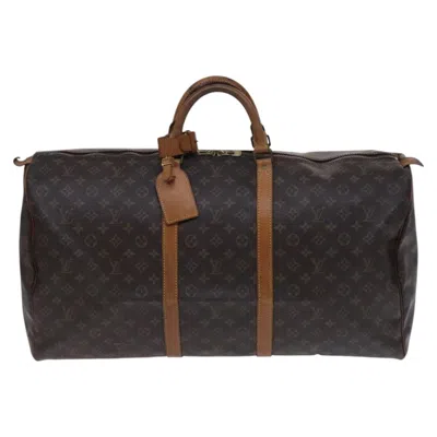 Pre-owned Louis Vuitton Keepall 60 Brown Canvas Travel Bag ()