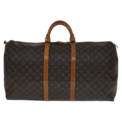 Pre-owned Louis Vuitton Keepall 60 Brown Canvas Travel Bag ()