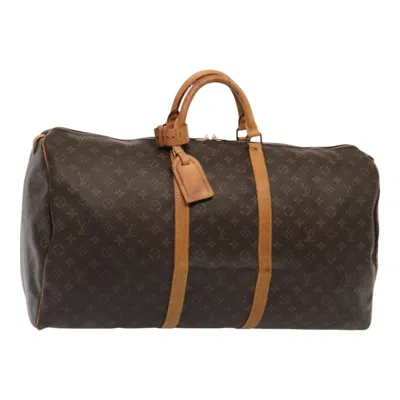 Pre-owned Louis Vuitton Keepall 60 Brown Canvas Travel Bag ()