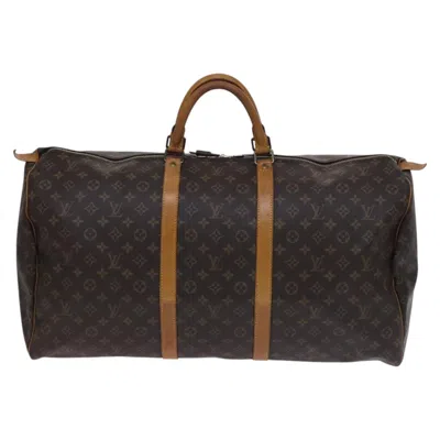 Pre-owned Louis Vuitton Keepall 60 Brown Canvas Travel Bag ()