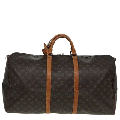 Pre-owned Louis Vuitton Keepall 60 Brown Canvas Travel Bag ()