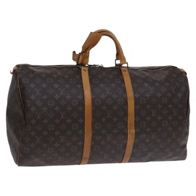 Pre-owned Louis Vuitton Keepall 60 Brown Canvas Travel Bag ()