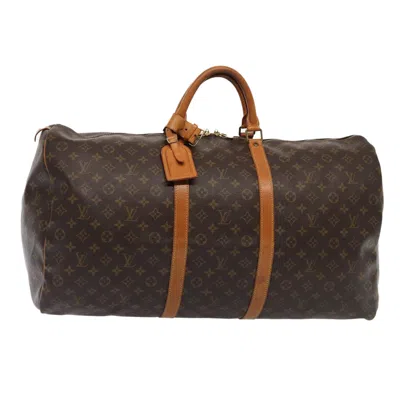 Pre-owned Louis Vuitton Keepall 60 Brown Canvas Travel Bag ()