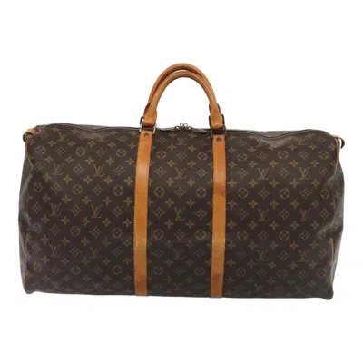 Pre-owned Louis Vuitton Keepall 60 Brown Canvas Travel Bag ()