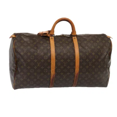 Pre-owned Louis Vuitton Keepall 60 Brown Canvas Travel Bag ()
