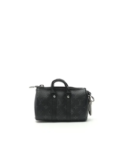 Pre-owned Louis Vuitton Keepall Bag Charm In Black