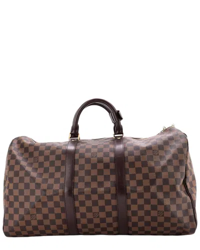 Pre-owned Louis Vuitton Keepall Bag Damier 50 (authentic Pre-loved)