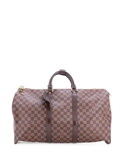 Pre-owned Louis Vuitton Keepall Bag Damier 50 Travel Bag In Brown