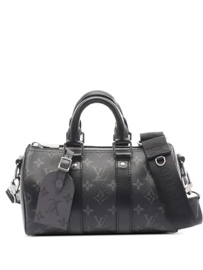 Pre-owned Louis Vuitton Keepall Bandouliere 25 Tote Bag In Black